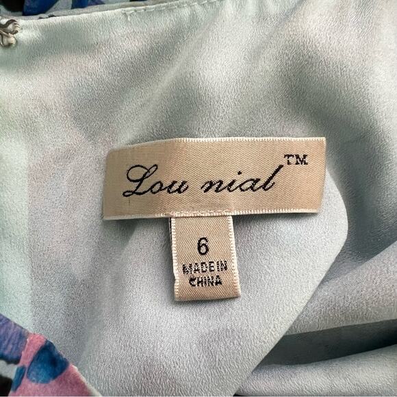 Blue Silk Butterfly Taylor Swift Lover Fit Flare Dress Size 6 - Picture 10 of 12